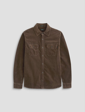 Curtis Work Shirt Sulfur Raw Umber Classic Fit Mens Tops Photo 9