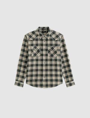 Huston Western Shirt Charcoal Grey Multi Classic Fit Men Top Photo 9