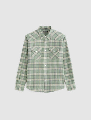 Huston Western Shirt Green Multi Classic Fit Men Top Photo 9