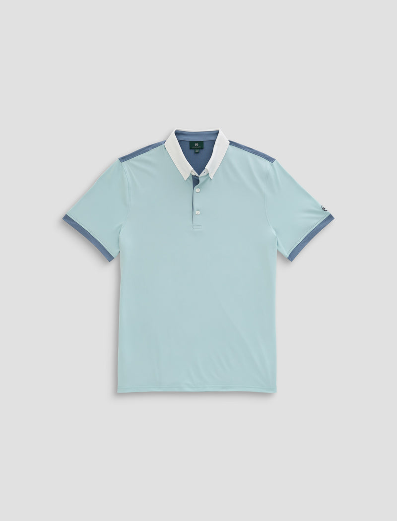 Mens Deuce Color Block Polo Surf/Blue Steel/Bright White at AG Jeans ...