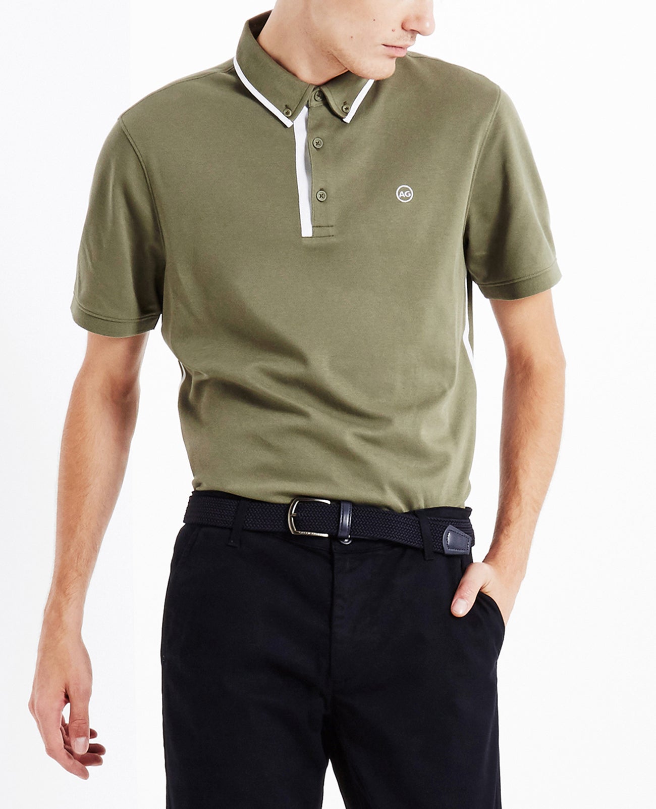Paulsen Polo Military Moss Green Label Collection Men Tops Photo 1