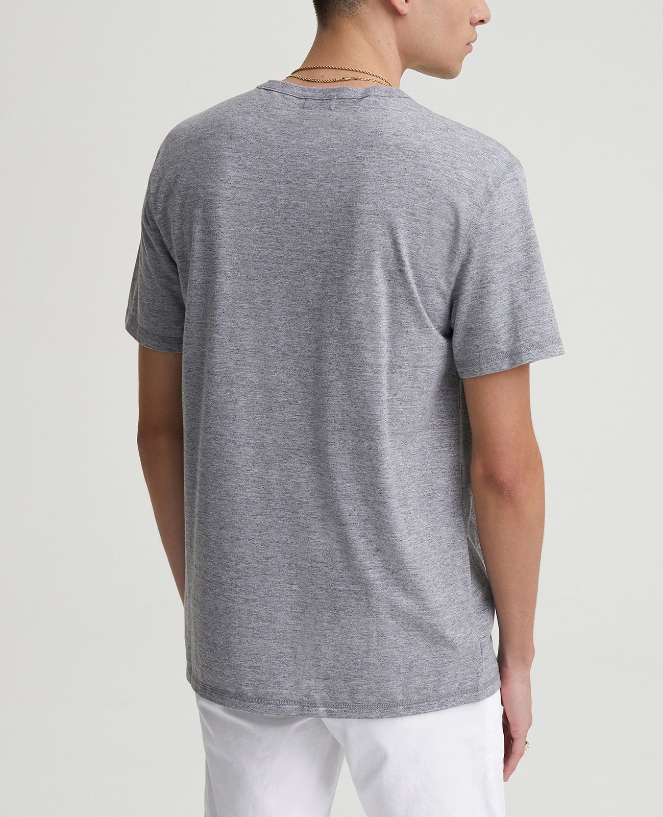 Anders Crew Heather Grey Classic Crew Neck Men Tops Photo 3