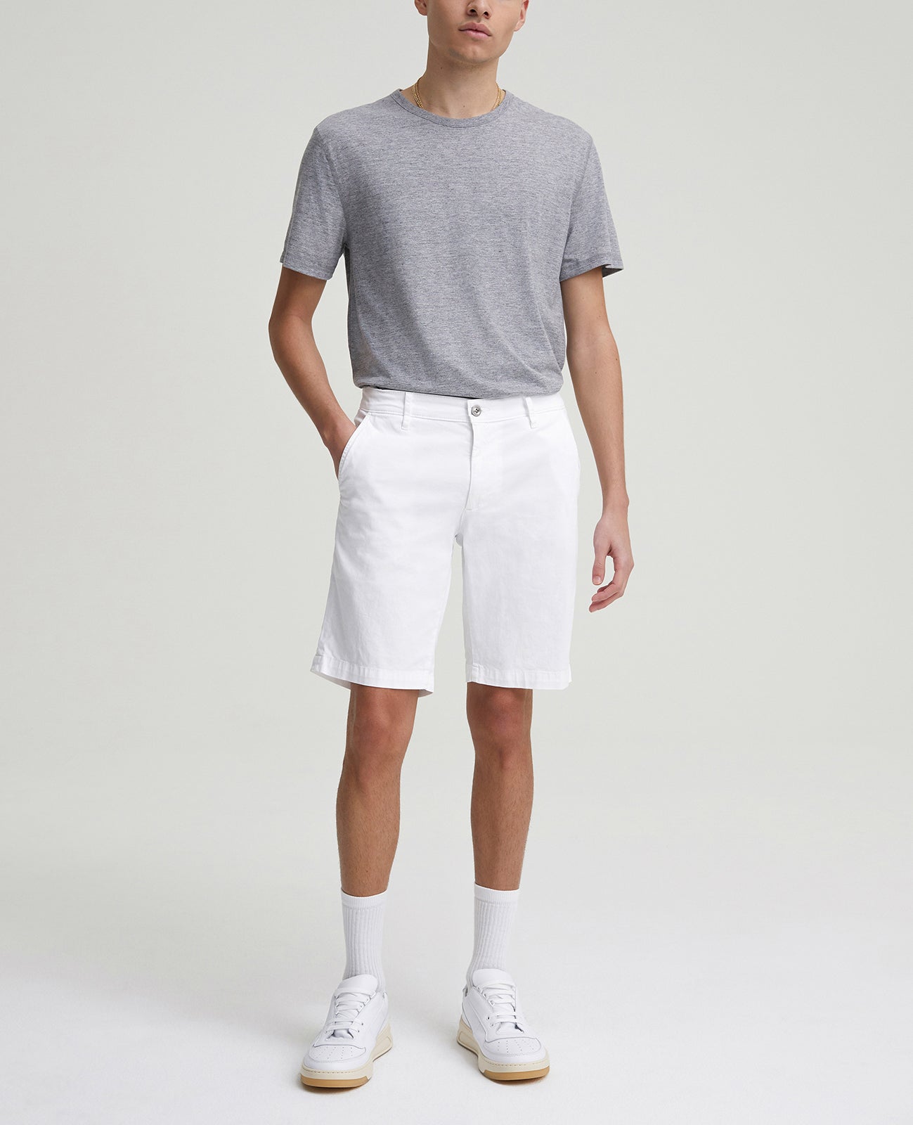 Anders Crew Heather Grey Classic Crew Neck Men Tops Photo 4