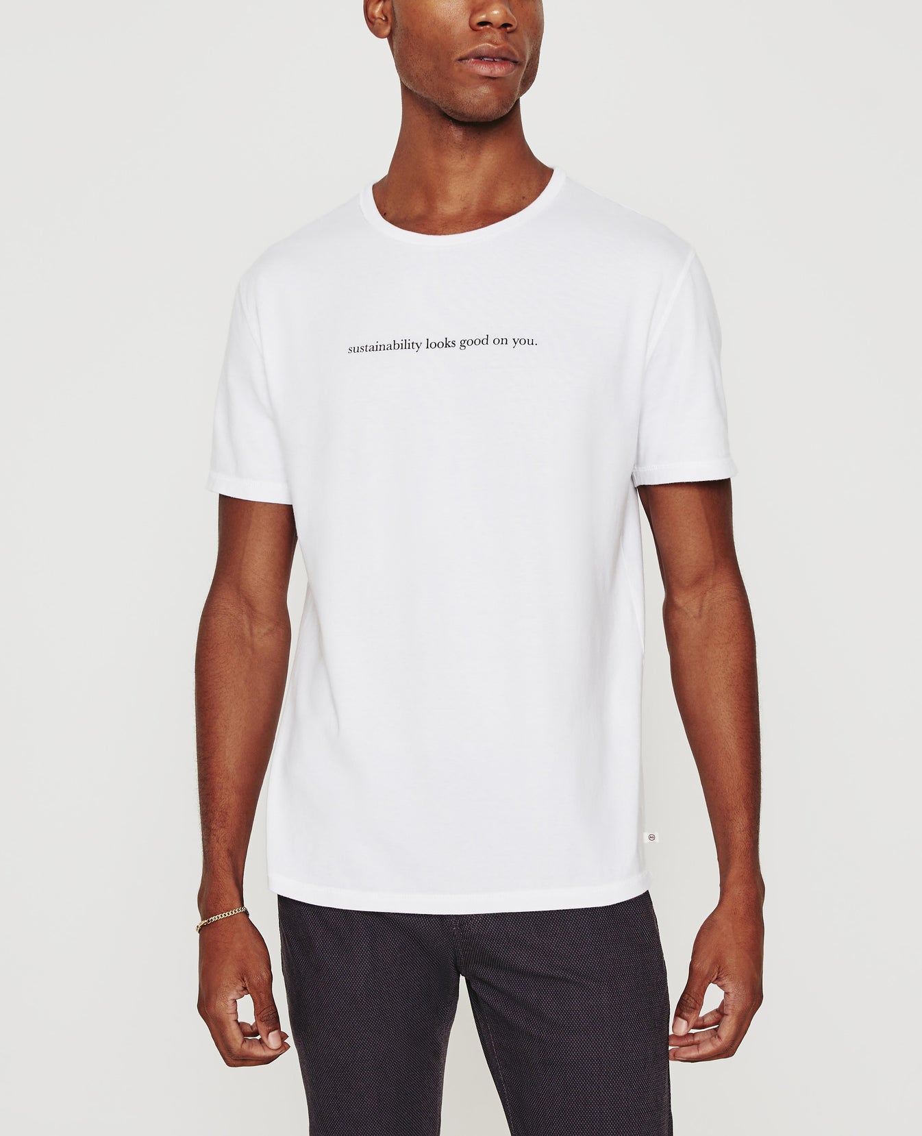 Anders Vintage Tee True White Classic Crew Neck Men Tops Photo 1