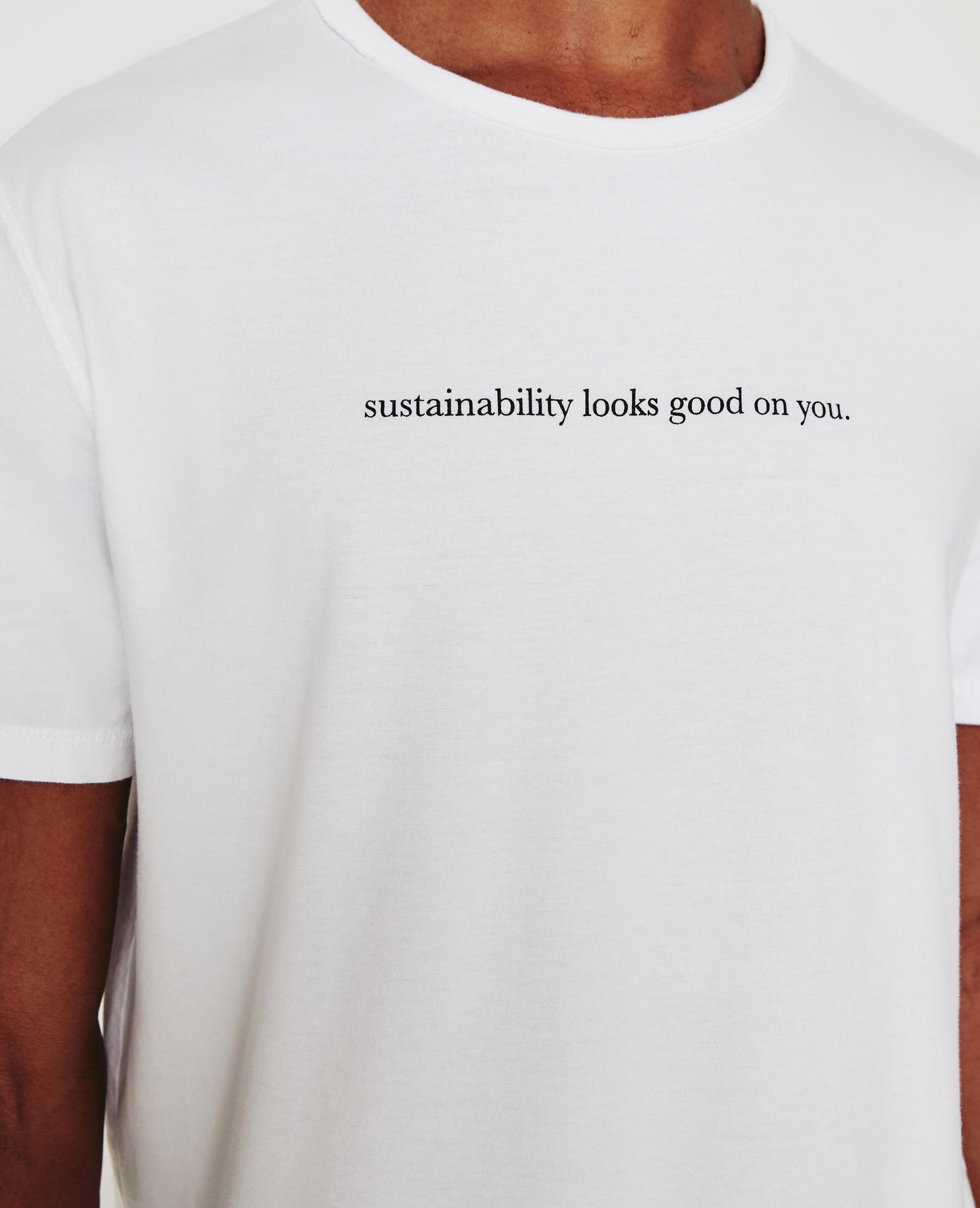 Anders Vintage Tee True White Classic Crew Neck Men Tops Photo 2