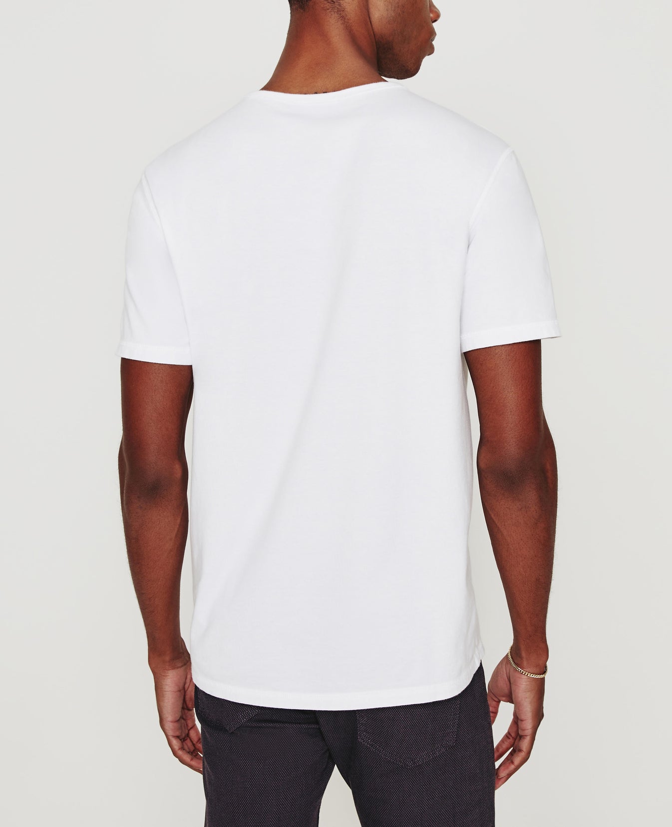 Anders Vintage Tee True White Classic Crew Neck Men Tops Photo 6