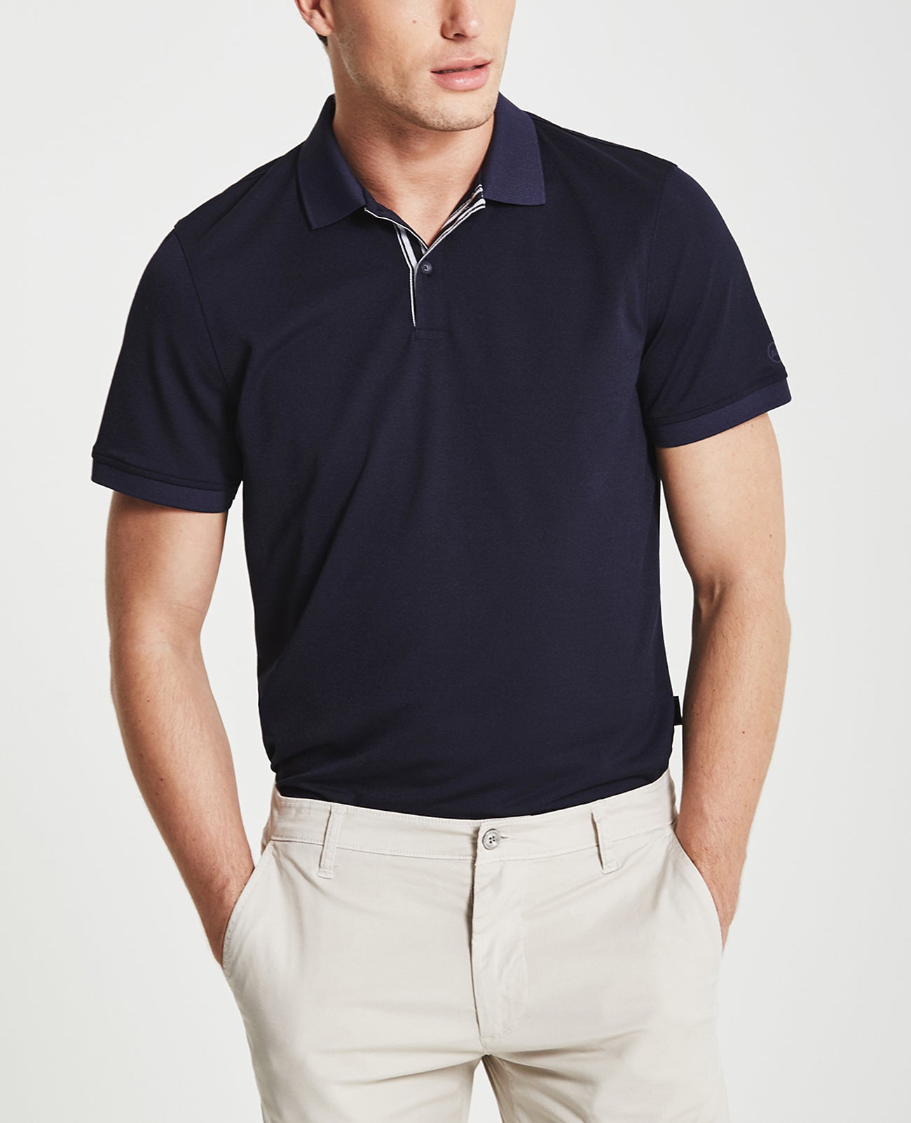 Berrian Polo Naval Blue Green Label Collection Men Tops Photo 1
