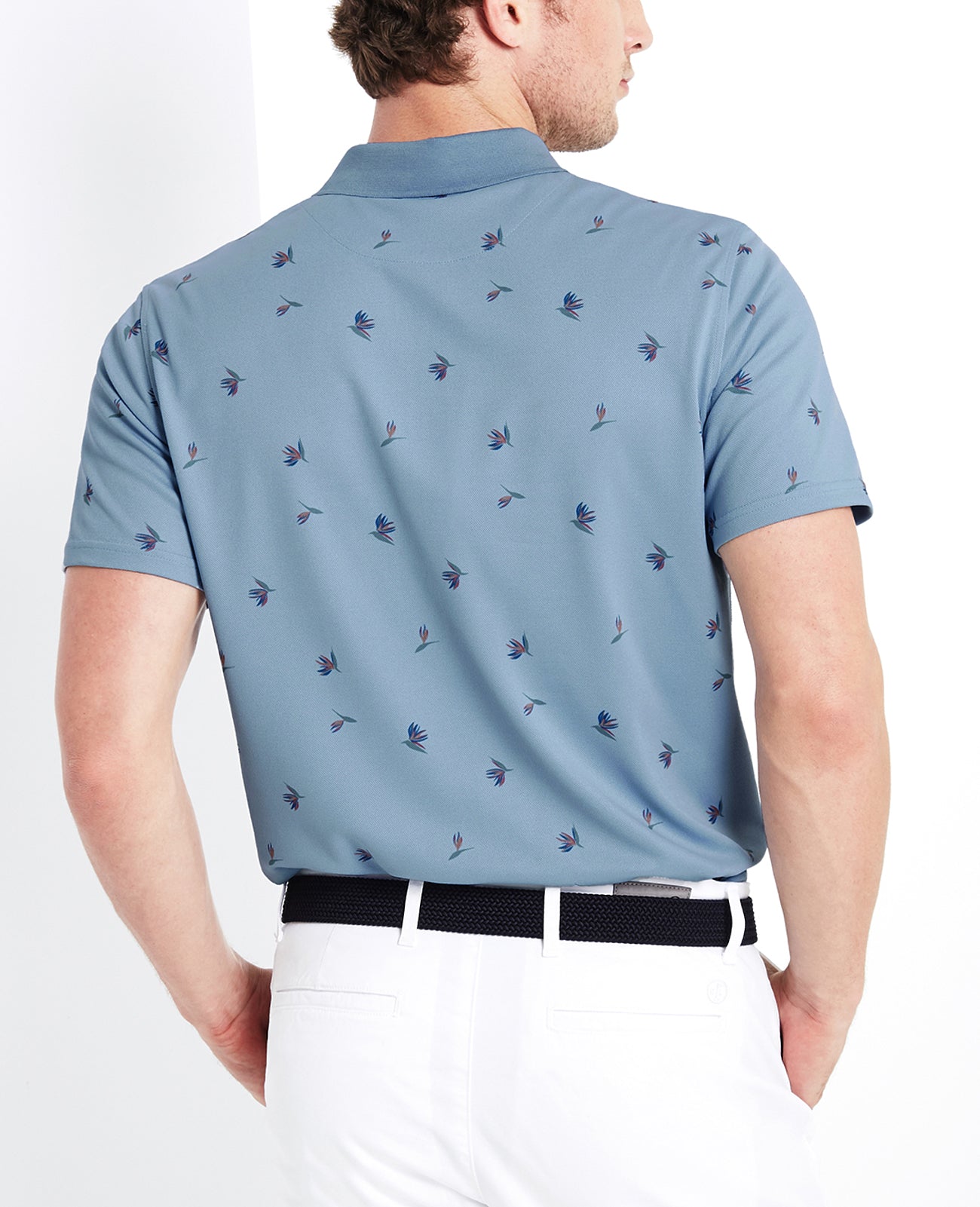 Birds Of Paradise Polo Birds Of Paradise Print Clear Green Label Collection Men Tops Photo 3