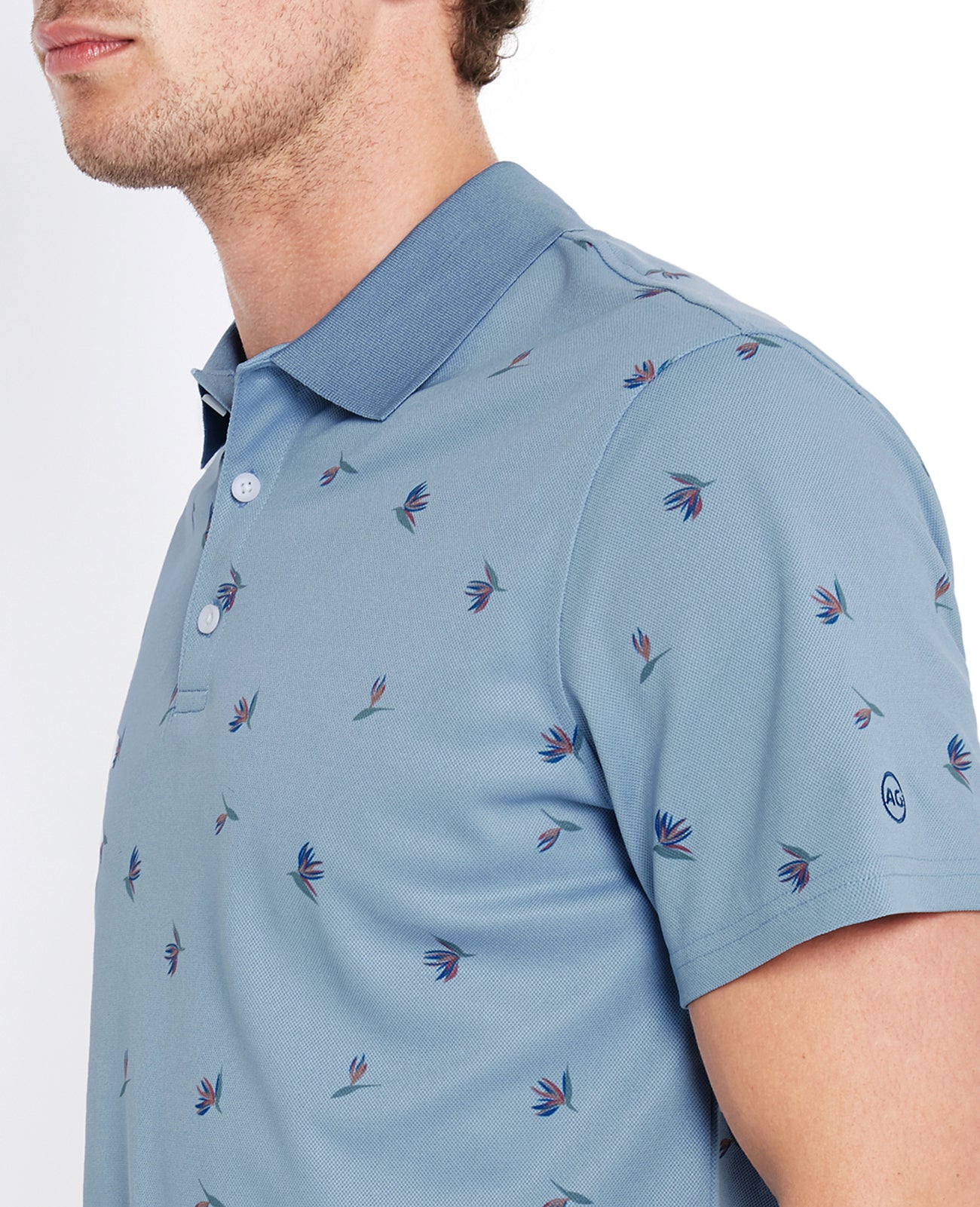 Birds Of Paradise Polo Birds Of Paradise Print Clear Green Label Collection Men Tops Photo 4