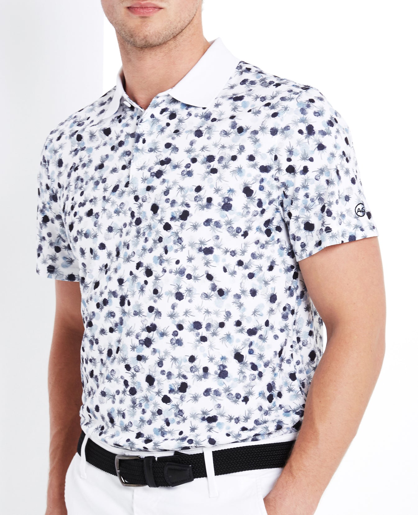 The Parkway Polo Parkway Print Bright White Mens Top Photo 1