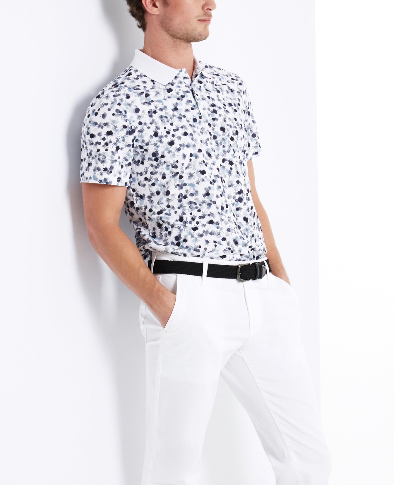 The Parkway Polo Parkway Print Bright White Mens Top Photo 2