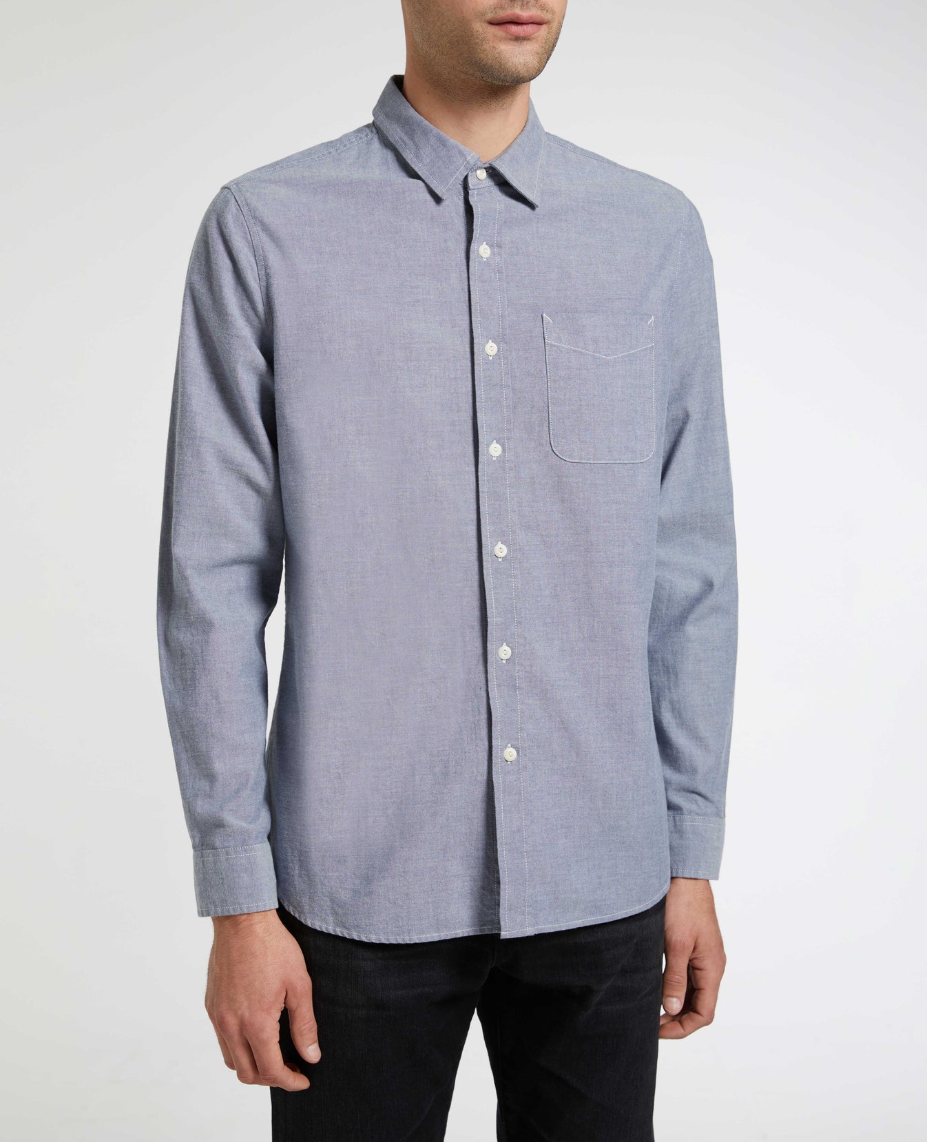 Colton Shirt Blue Vault Long Sleeve Buttondown Men Tops Photo 1