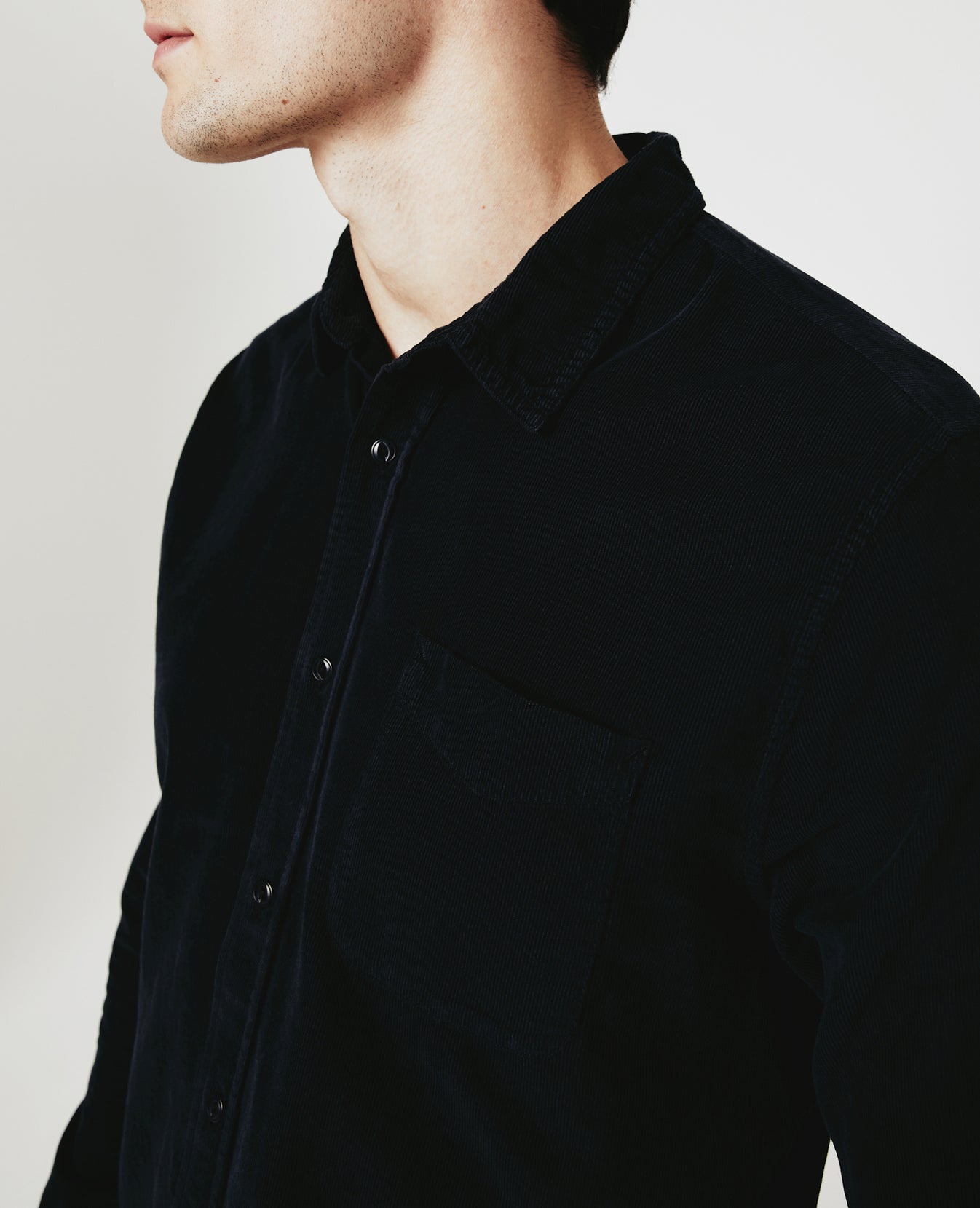 Colton Shirt True Black Corduroy Men Tops Photo 2