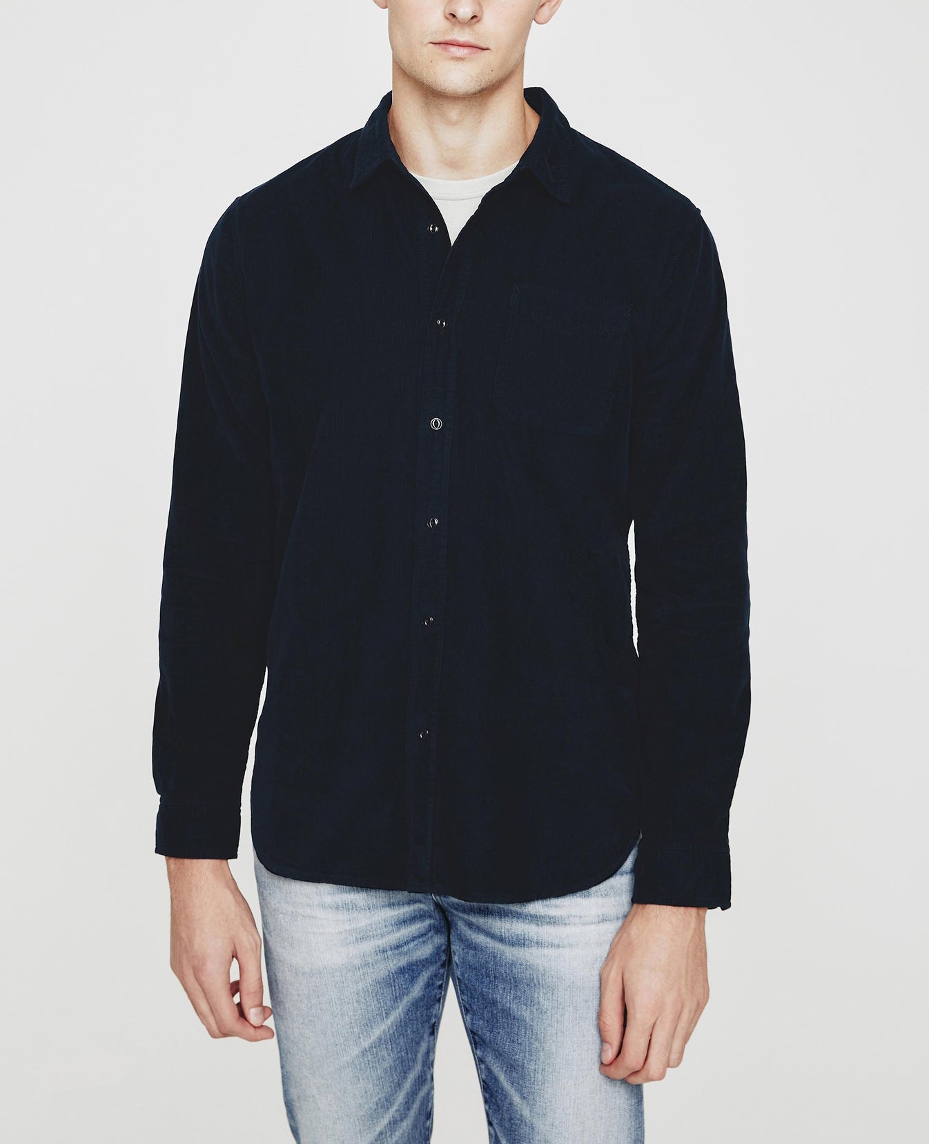 Colton Shirt True Navy Corduroy Men Tops Photo 1