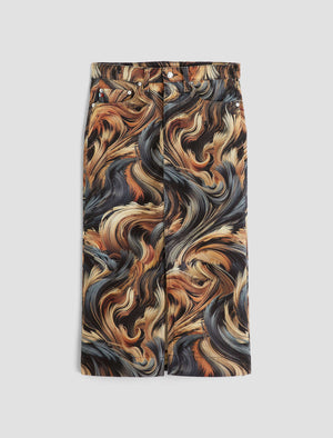 Ava Wild Fur High-Rise Midi Skirt Women Bottom Photo 9