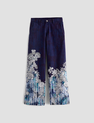 Stella Lady Koo Blue Low Slung Palazzo Women Bottom Photo 9