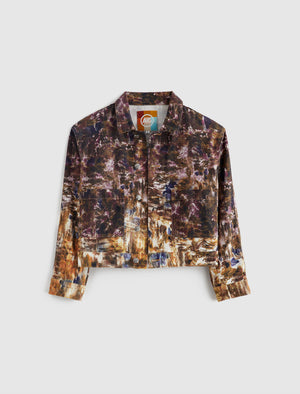 Genni Blurry Night Cropped Utility Jacket Womens Top Photo 9