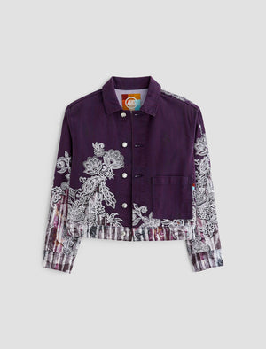 Genni Lady Koo Wine Cropped Utility Jacket Women Top Photo 9