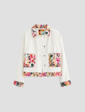 Genni Venus Red Multi+Venus Mix Red Cropped Utility Jacket Women Top Photo 9