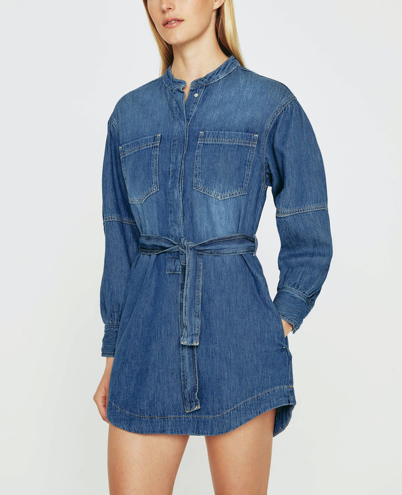 AG Jeans Poppy Dress, Women's, Blue, S AG Jeans Poppy Dress, Women's, Blue, S