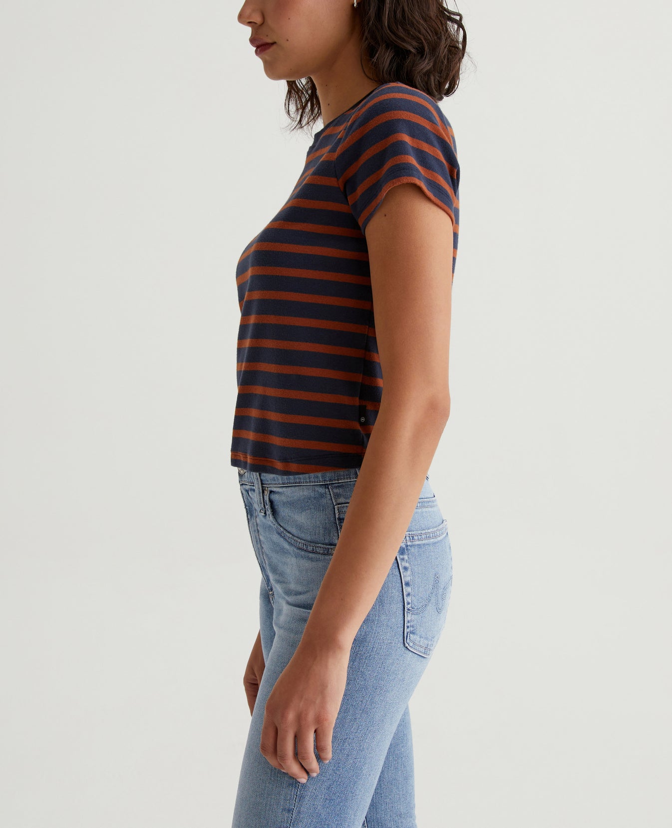 Sadie Crew Deep Navy/Spiced Maple Womens Top Photo 5