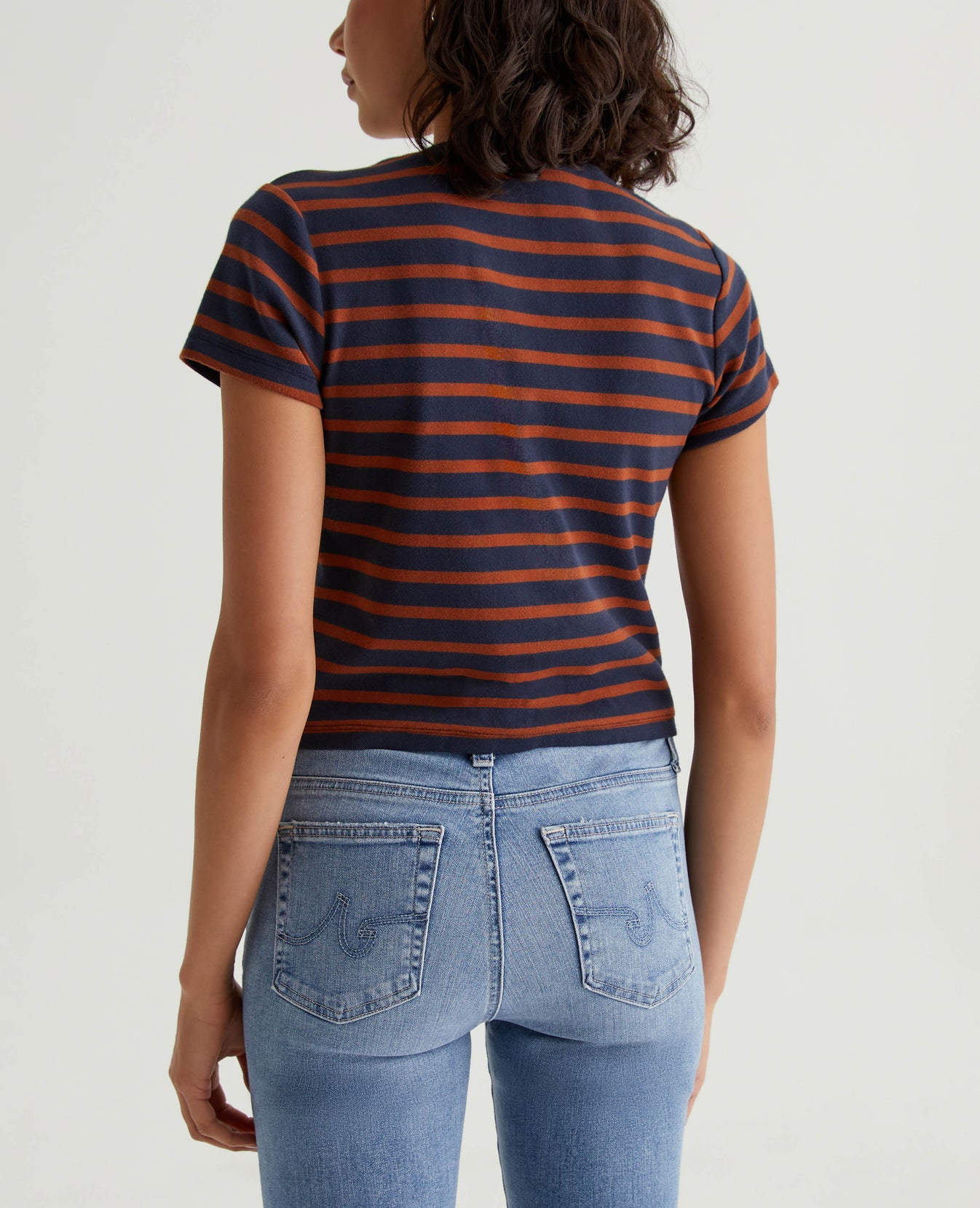 Sadie Crew Deep Navy/Spiced Maple Womens Top Photo 6