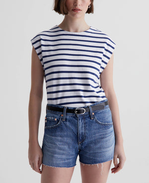 Lyra True White/Navy Womens Top Photo 1