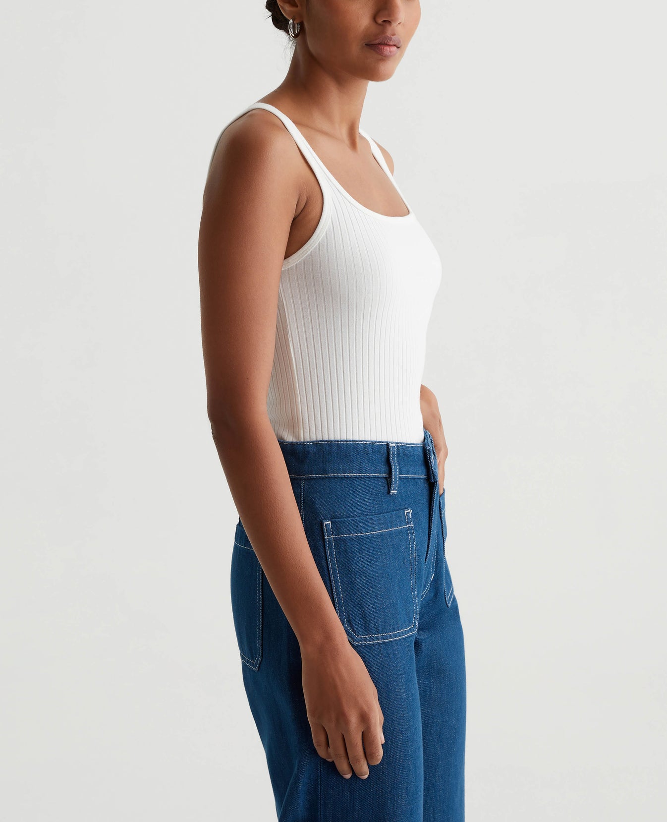 Jenci Tank Ex-White Womens Bottom Photo 2