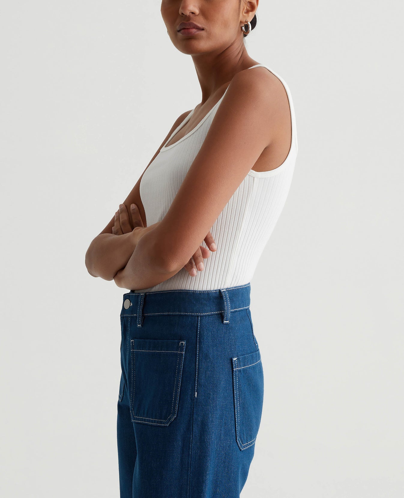 Jenci Tank Ex-White Womens Bottom Photo 5