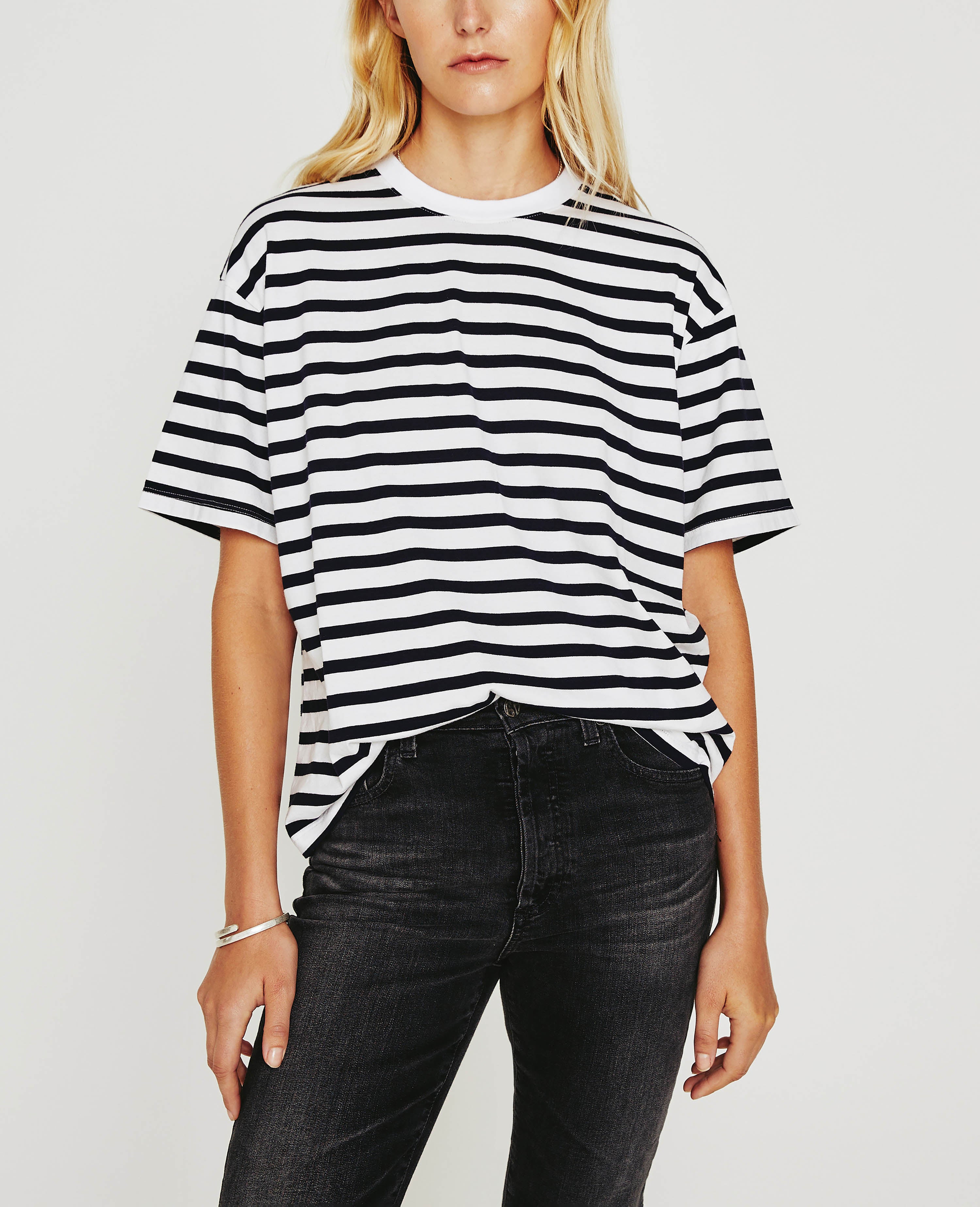 Lamp 恋人へインナーゲートフォールドTシャツ Off-White XL Womens Karter Ex-Boyfriend True White/Deep Aegean