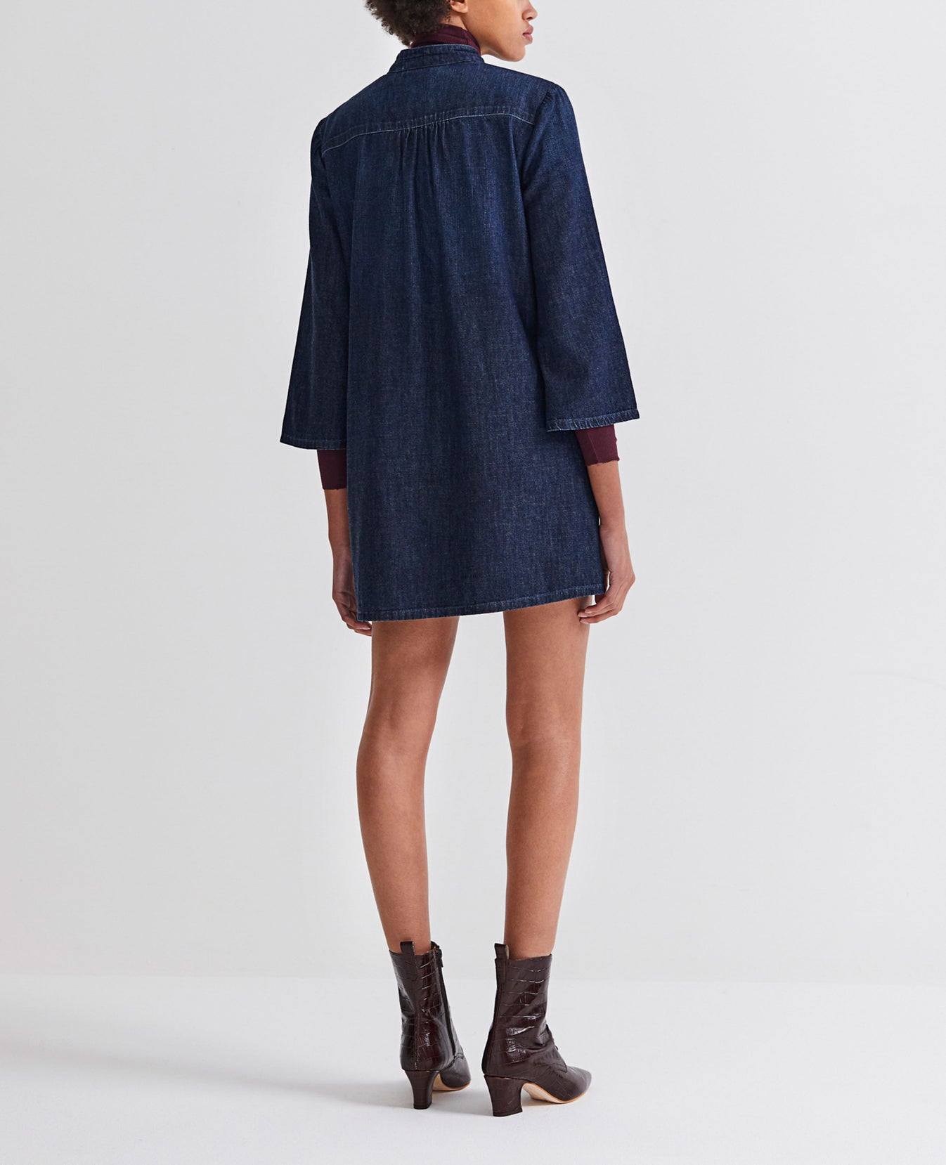 Fable Dress Finnian Long Sleeve Denim Dress Women Onepiece Photo 3