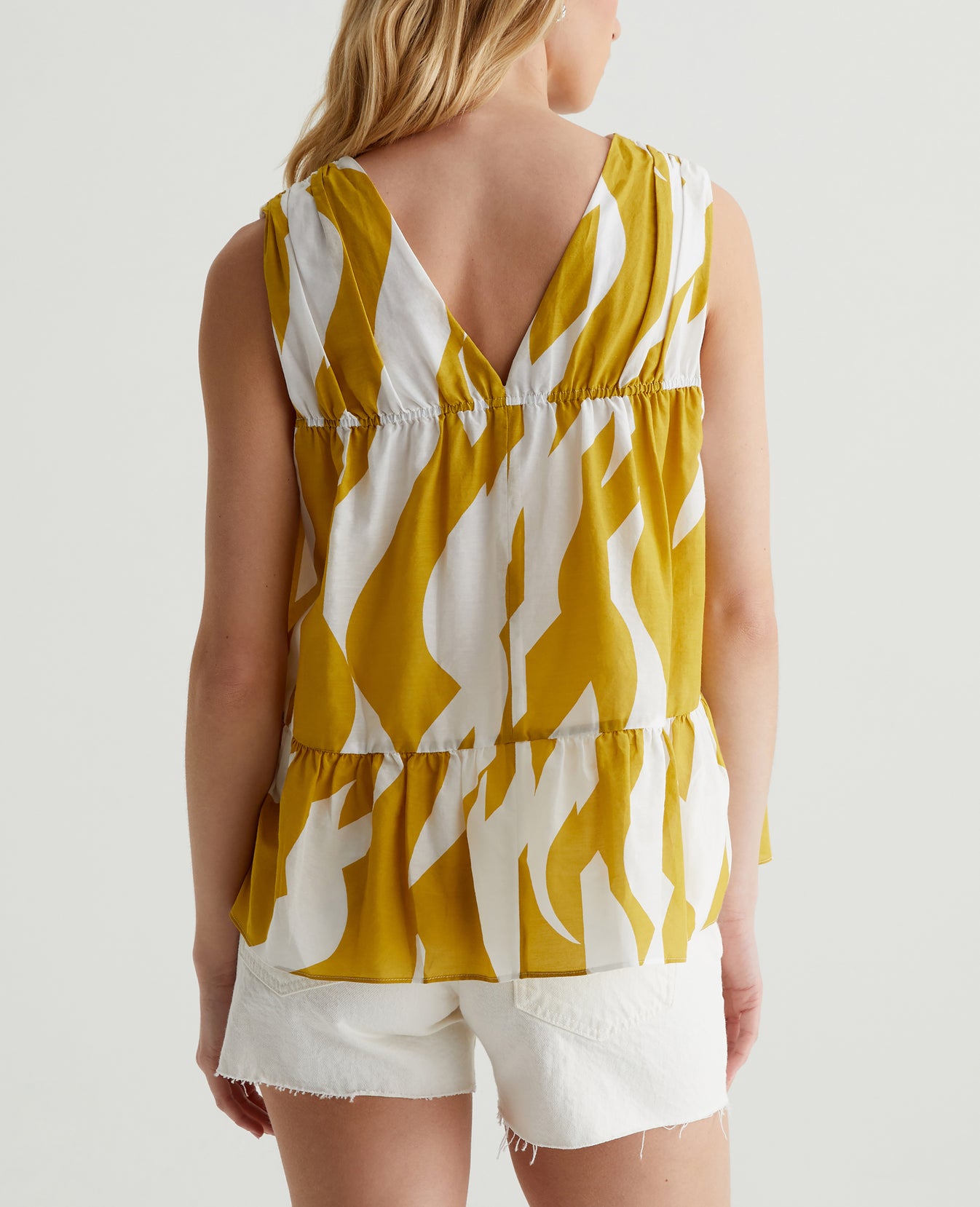 Ariella Geo Wave Martini Olive/Off White Womens Top Photo 7