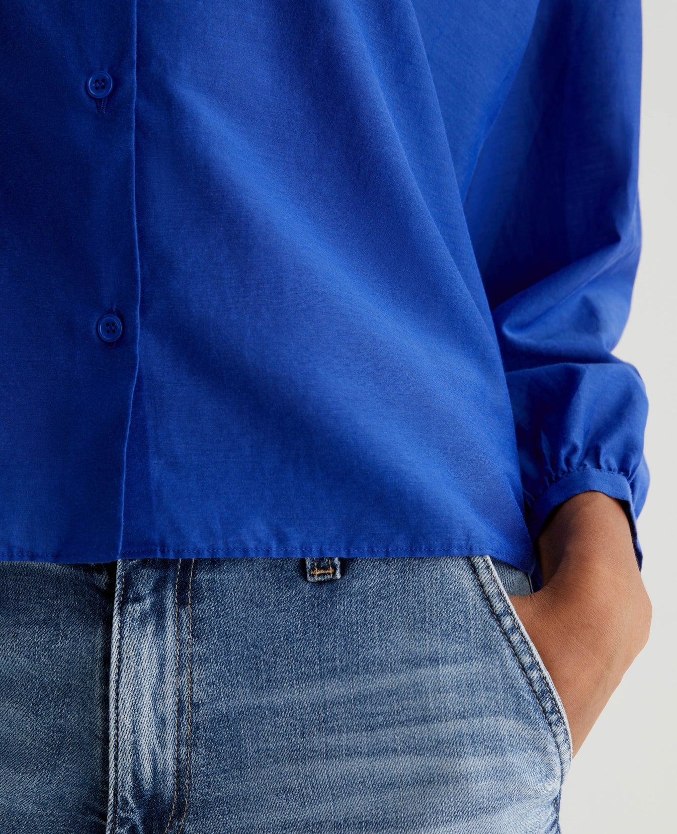 Doris Shirt Electric Blue Womens Top Photo 5