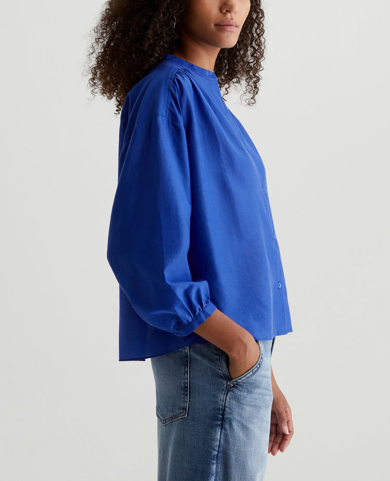 Doris Shirt Electric Blue Womens Top Photo 6