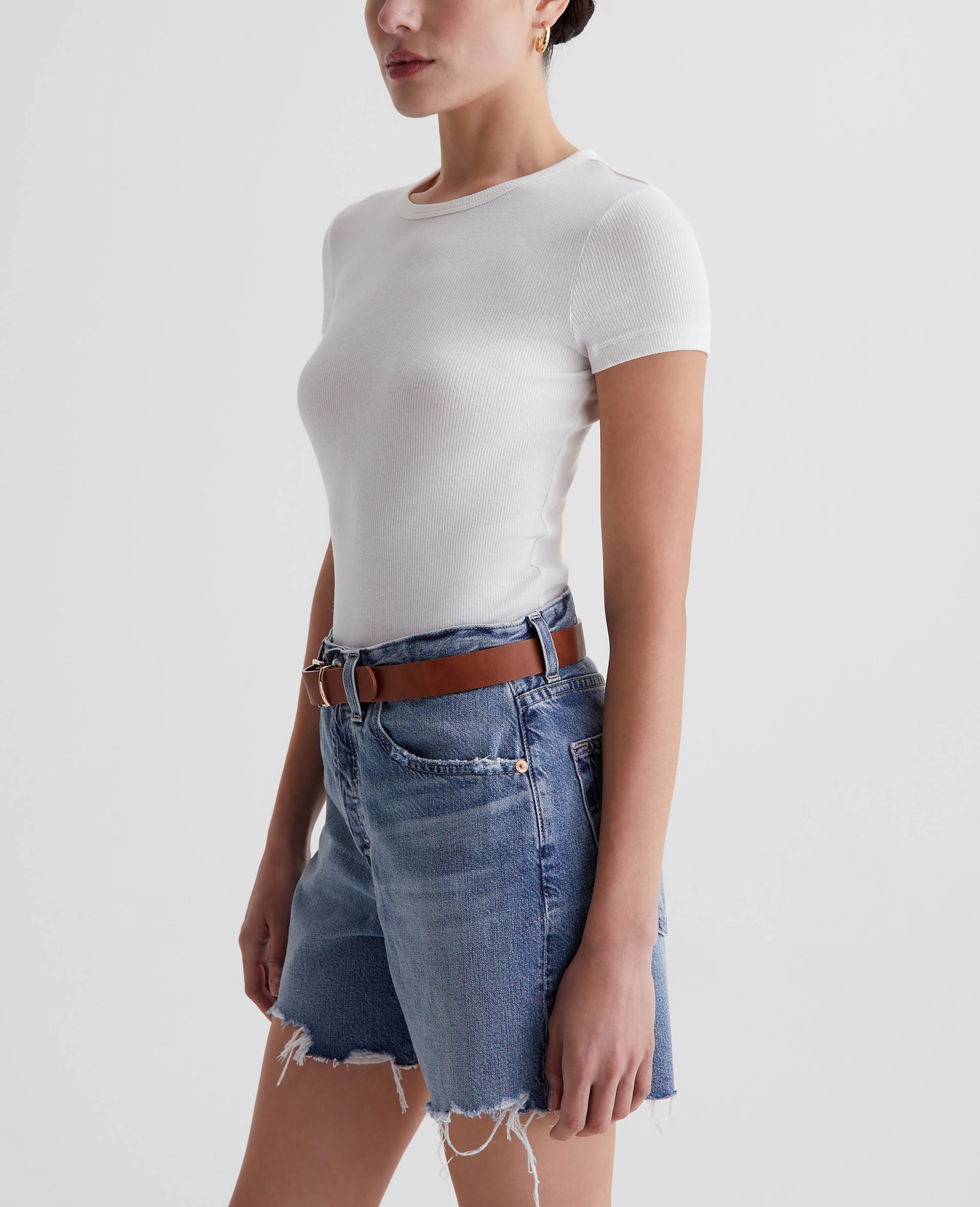 Agnes Crew Ex-White Womens Top Photo 1