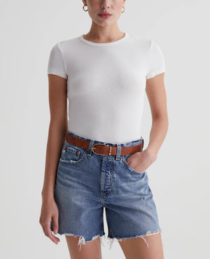 Agnes Crew Ex-White Womens Top Photo 2