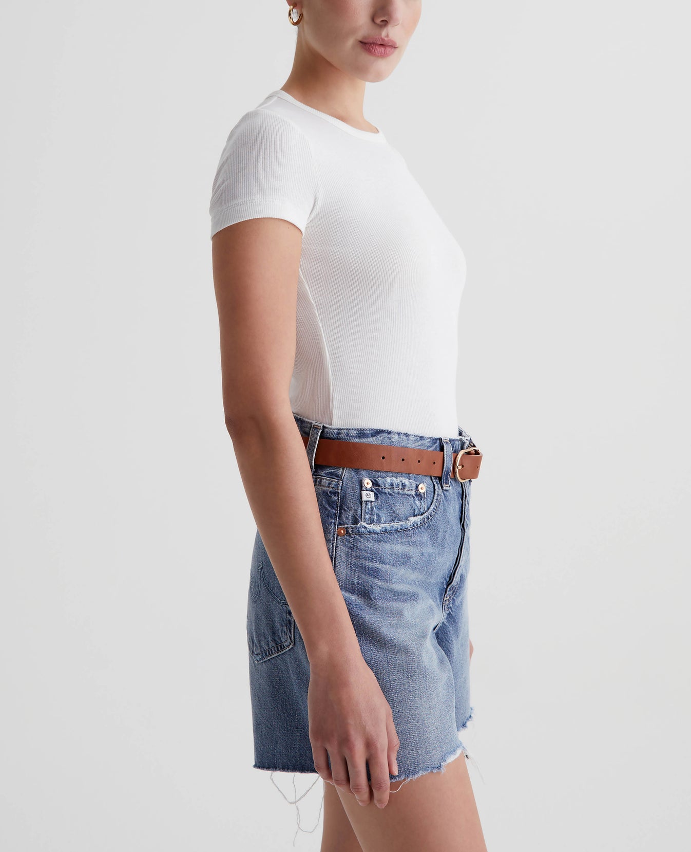 Agnes Crew Ex-White Womens Top Photo 5