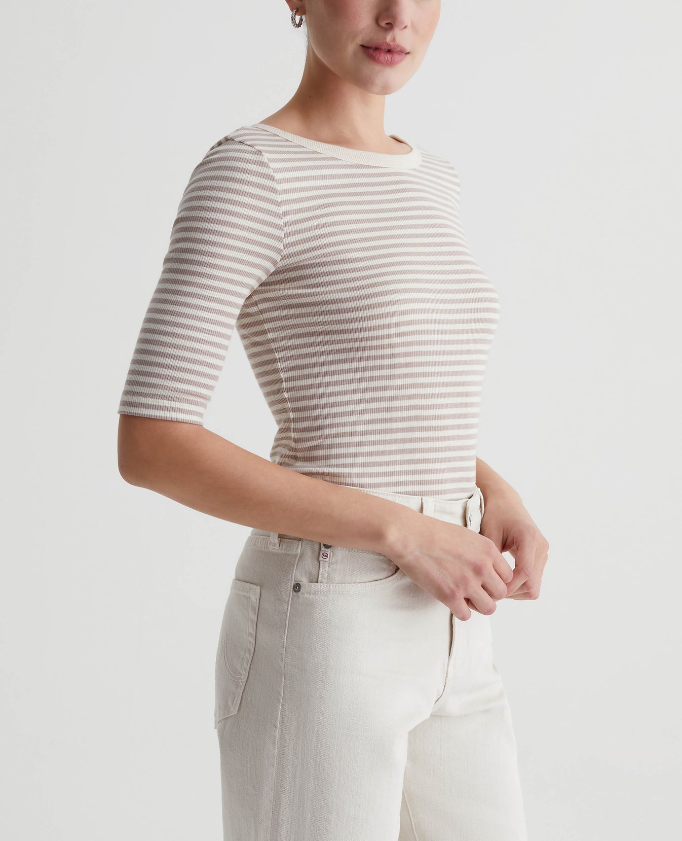 Diana Top Bengal Stripe Ex-White/Desert Womens Top Photo 1