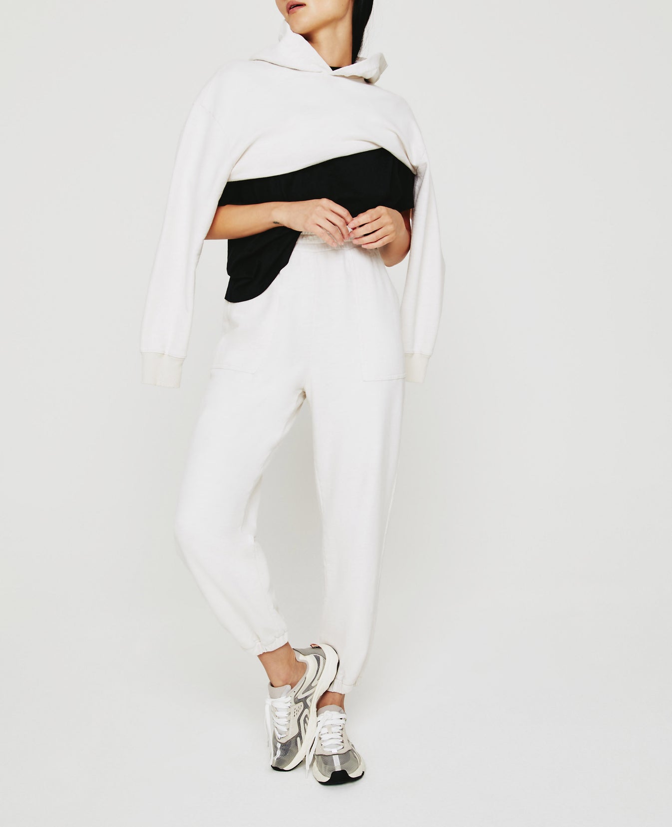 Nova Sweatpant Ivory Dust Relaxed Sweatpant Women Bottom Photo 1