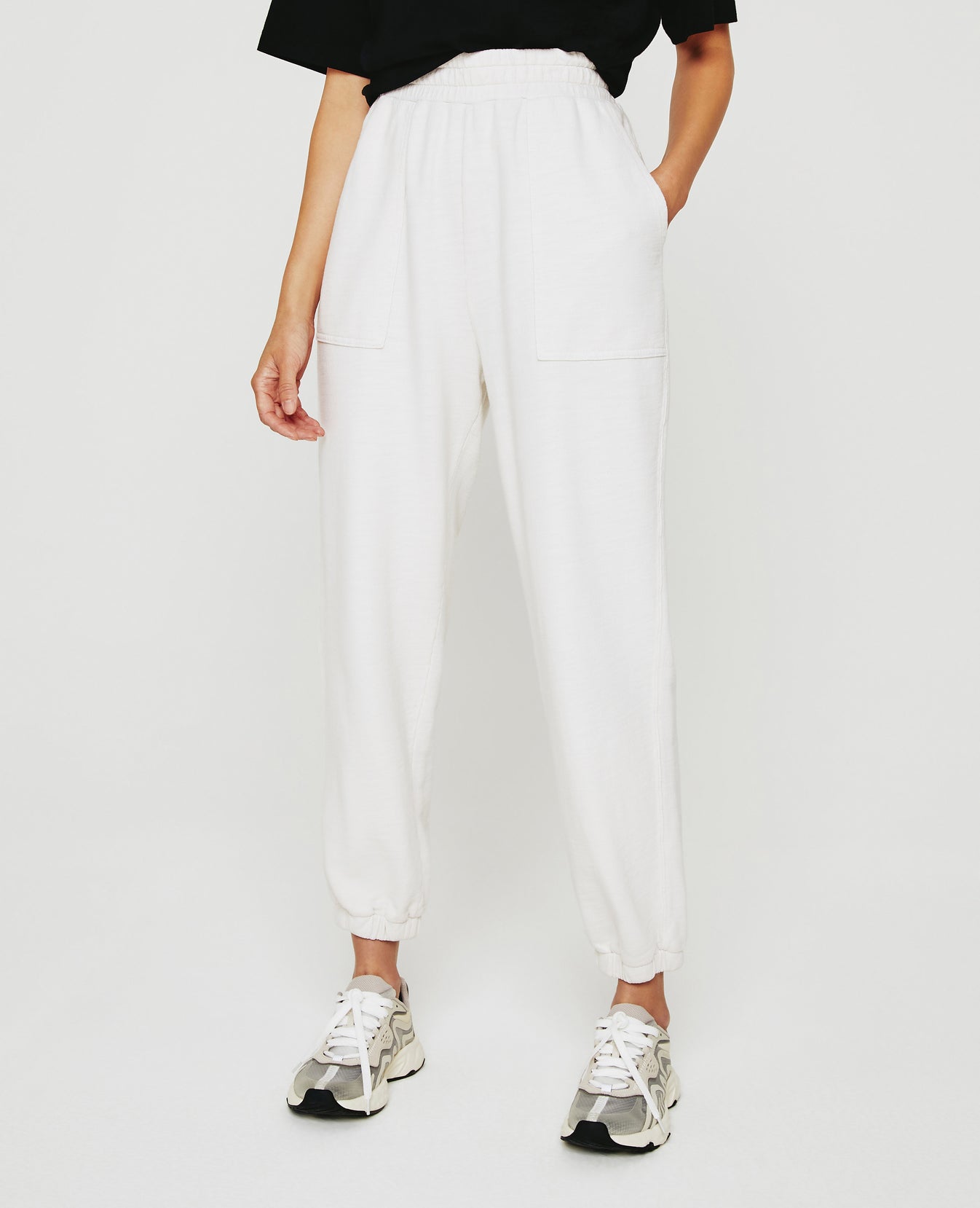 Nova Sweatpant Ivory Dust Relaxed Sweatpant Women Bottom Photo 2