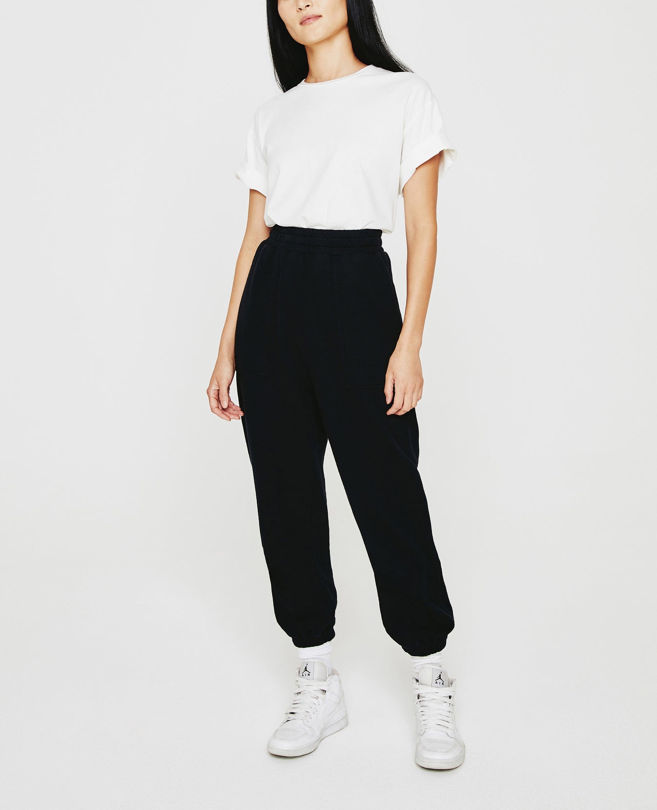 Nova Sweatpant True Black Relaxed Sweatpant Women Bottom Photo 1
