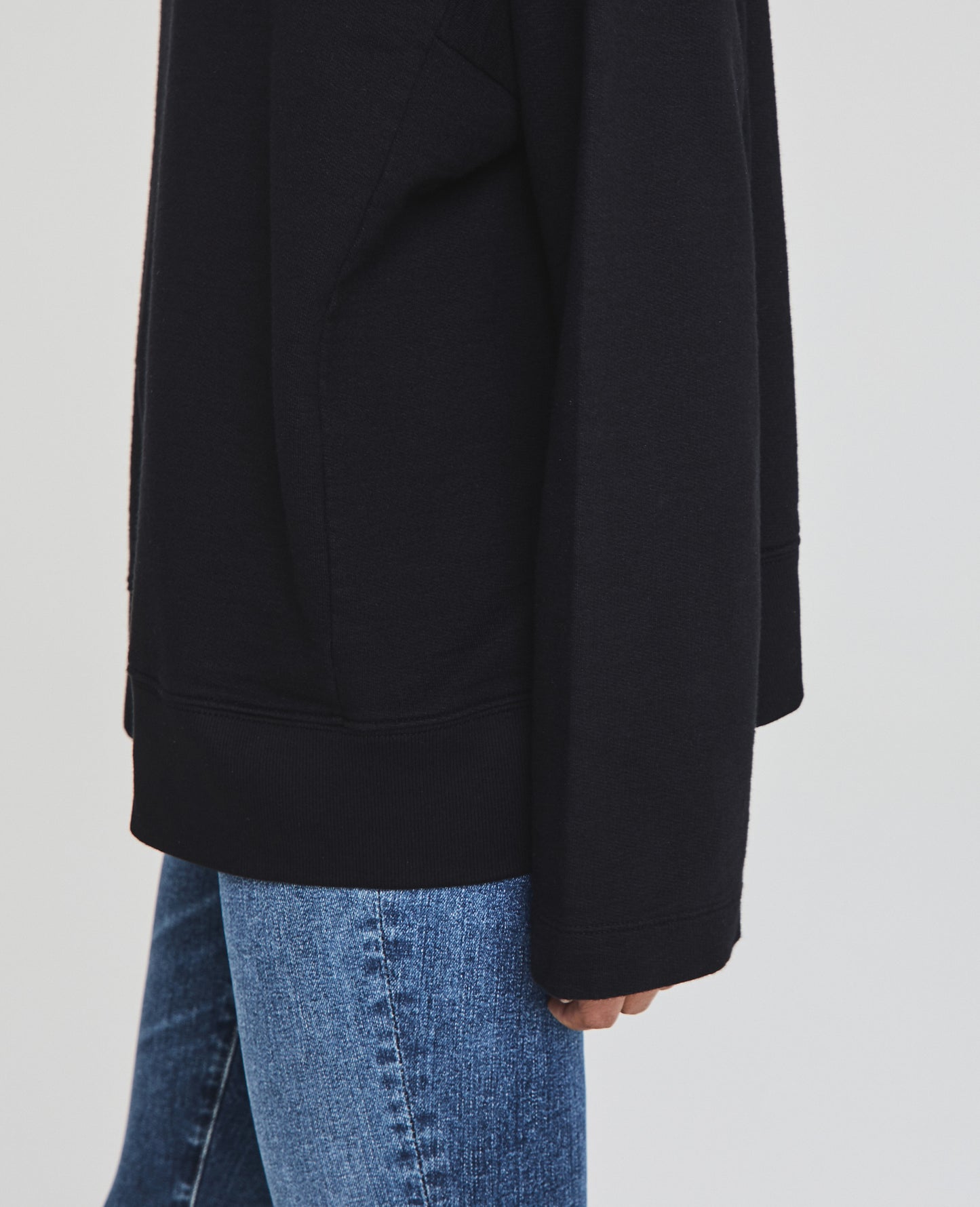 Haven Sweatshirt True Black Oversized Turtleneck Women Tops Photo 5