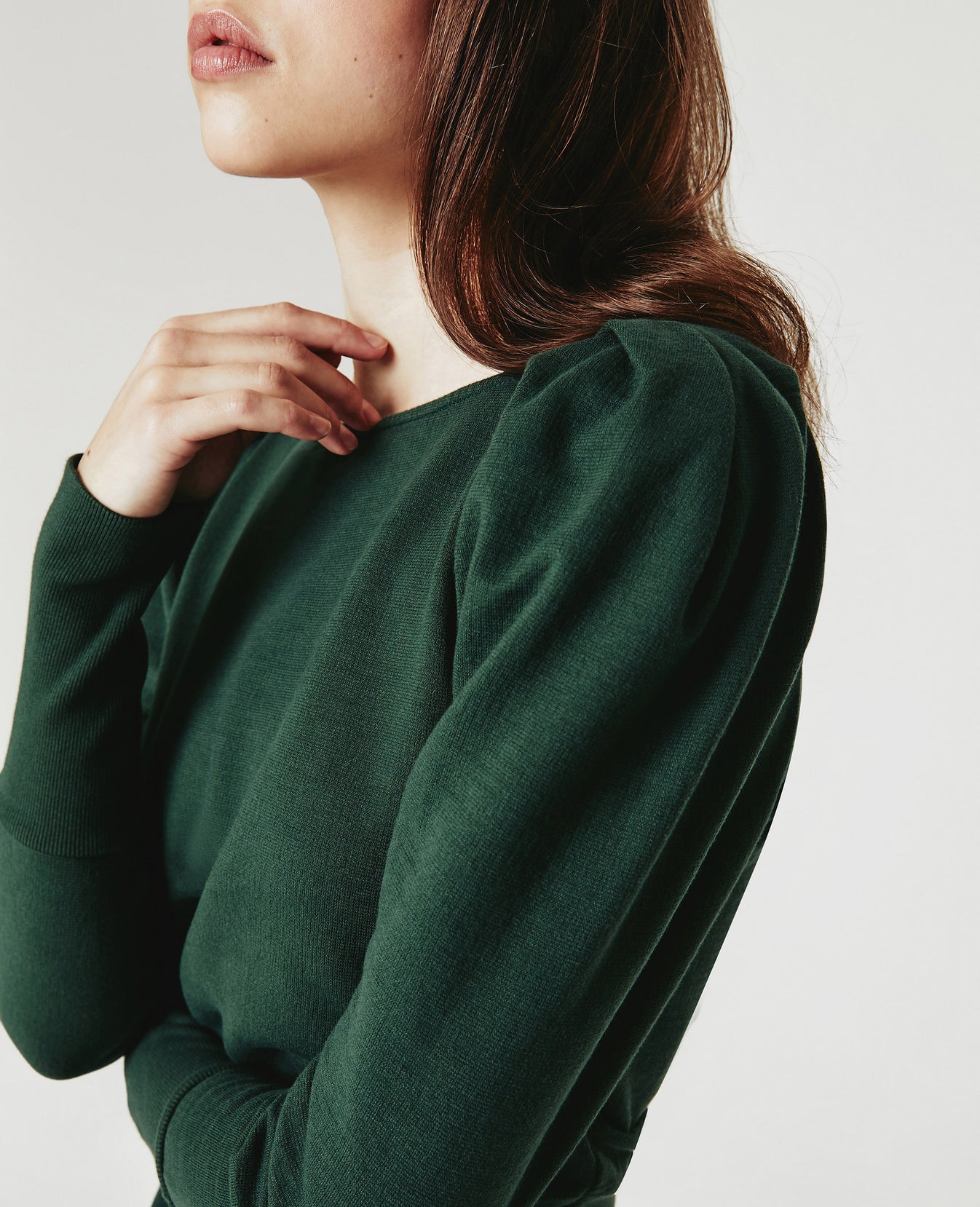 Walker Sweatshirt Rich Verdure Puff Sleeve Sweatshirt Women Tops Photo 4