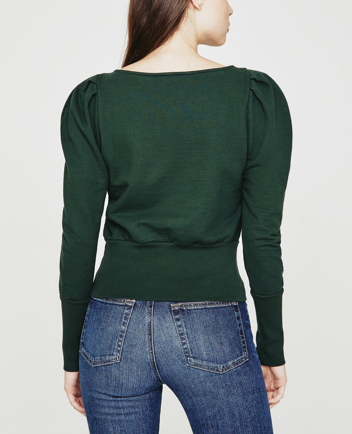 Walker Sweatshirt Rich Verdure Puff Sleeve Sweatshirt Women Tops Photo 5