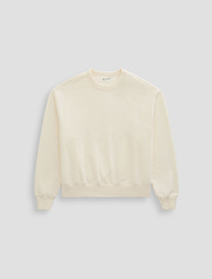 Nova Crew Ivory Dust Relaxed Fit Crew Neck Sweatshirt Women Top Photo 9