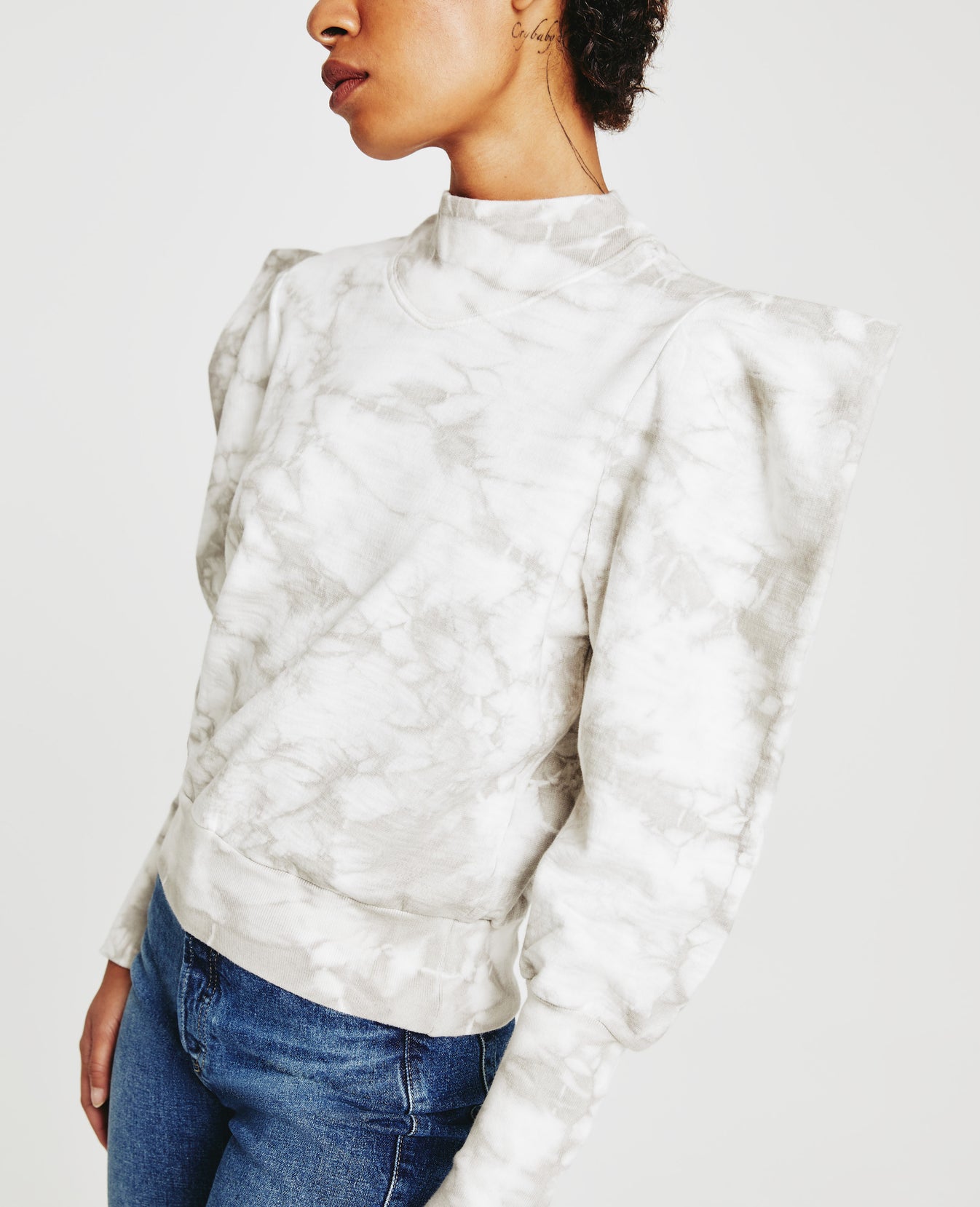 Grayson Sweatshirt Tie Dye Fade To Graye Womens Top Photo 1