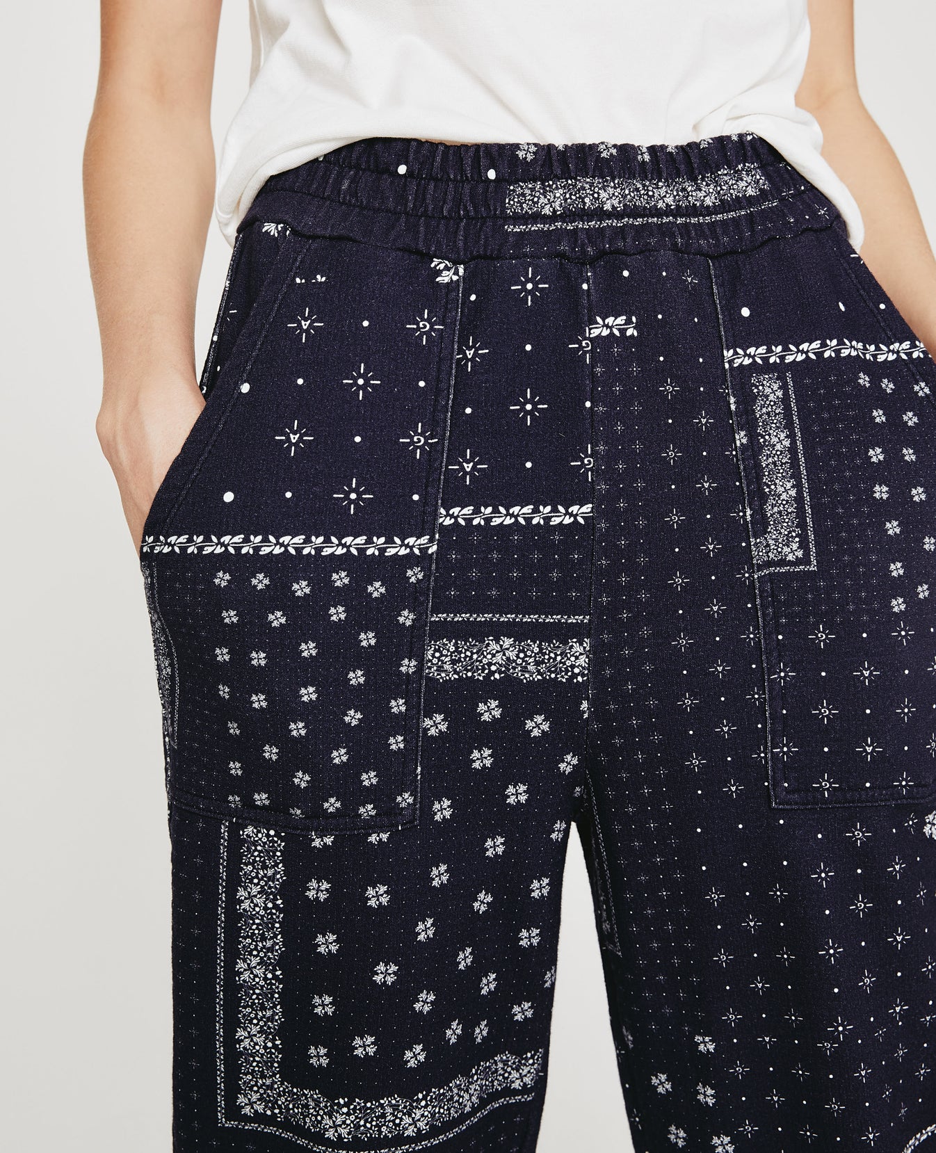 Nova Sweatpant Ag Bandana Deep Navy Womens Bottom Photo 2