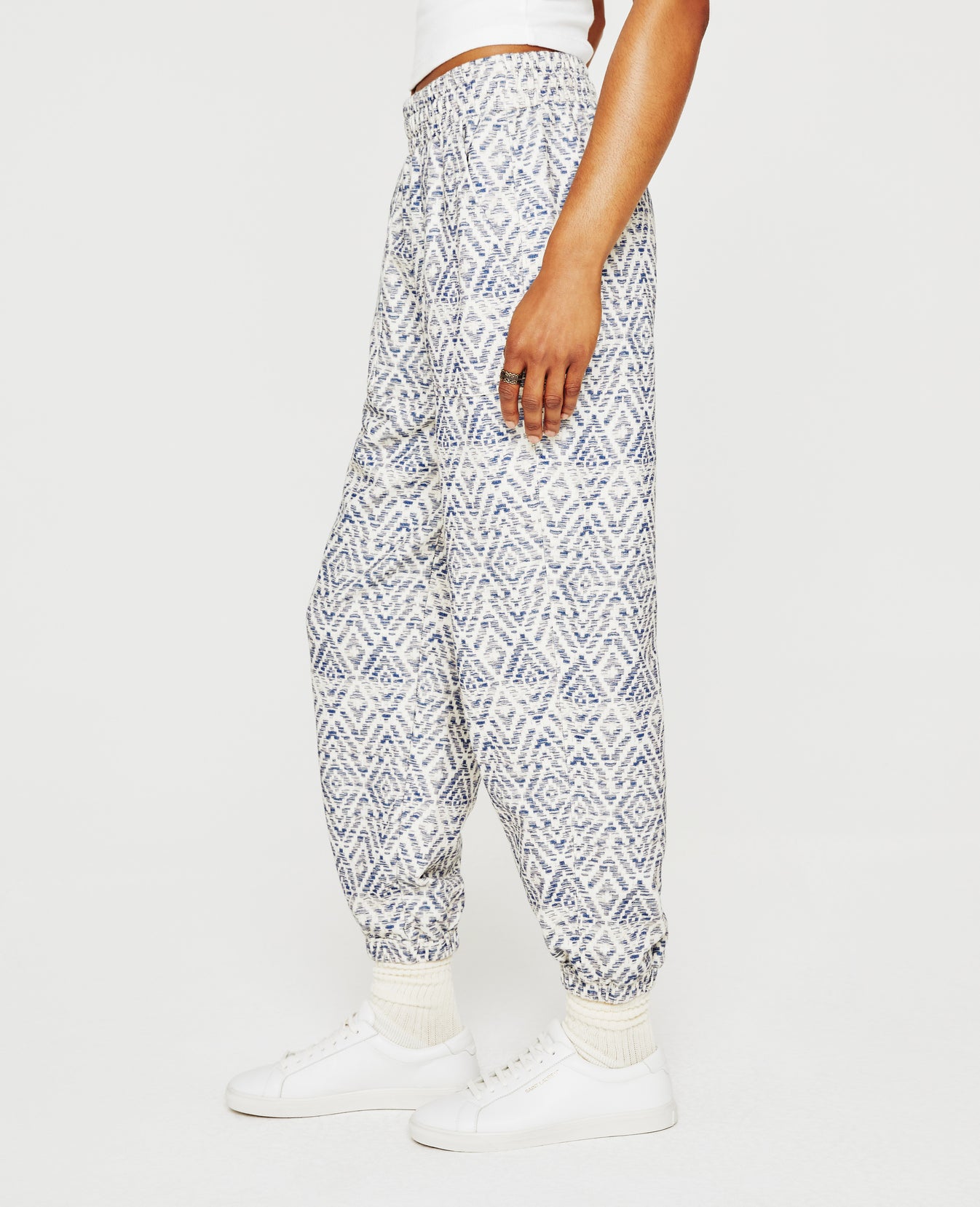 Nova Sweatpant Diamond Chevron Blue Multi Womens Bottom Photo 4