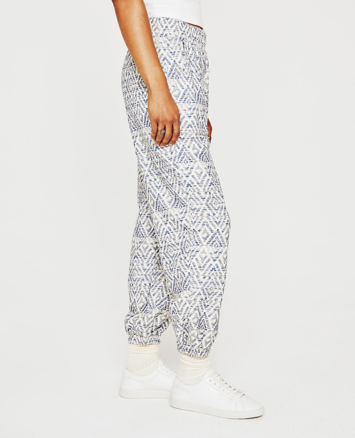 Nova Sweatpant Diamond Chevron Blue Multi Womens Bottom Photo 5