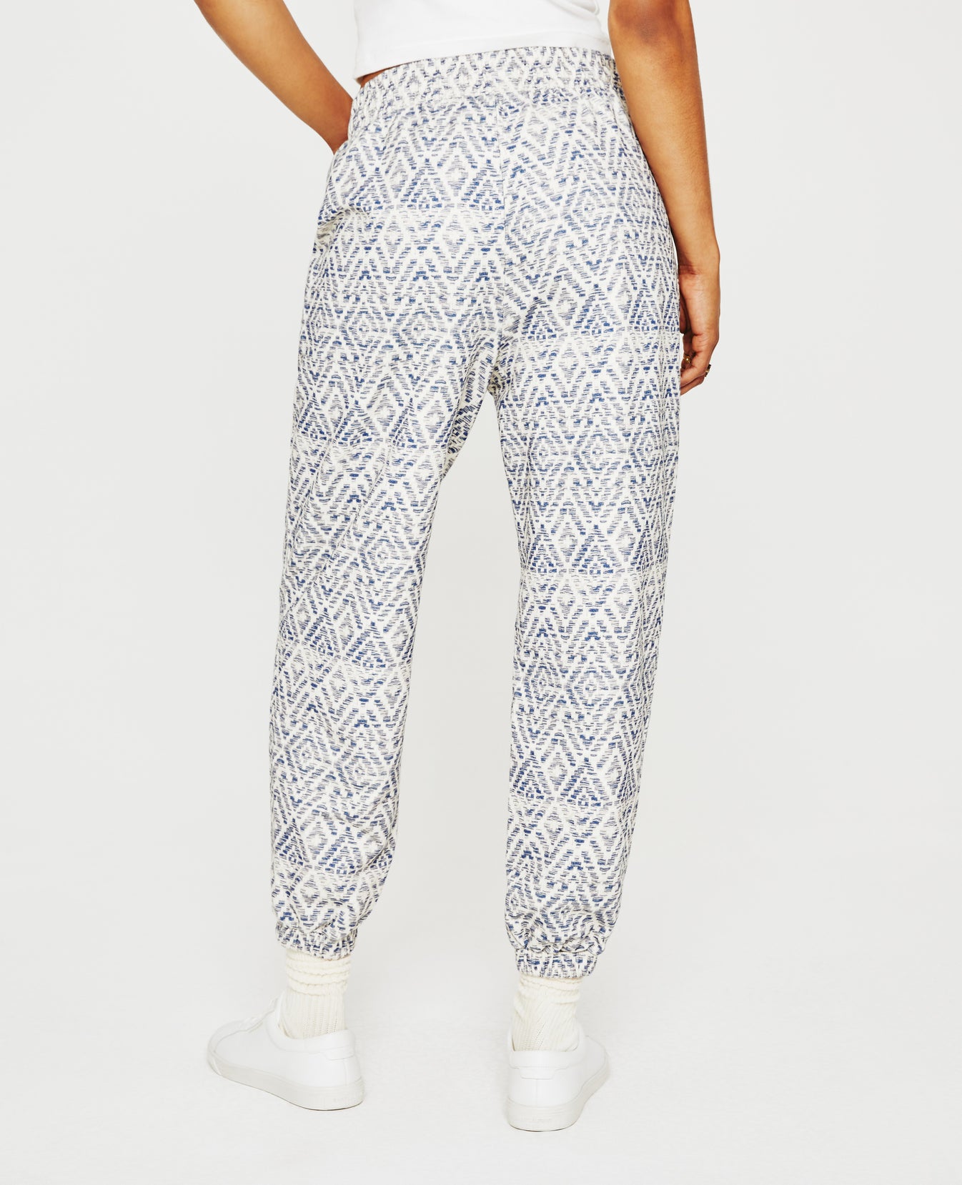 Nova Sweatpant Diamond Chevron Blue Multi Womens Bottom Photo 6